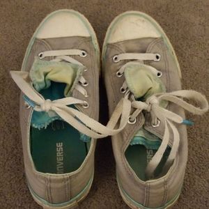 Converse Chuck Taylor Grey Turquoise Kids Sz 3